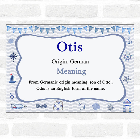 Otis Name Meaning Nautical Certificate