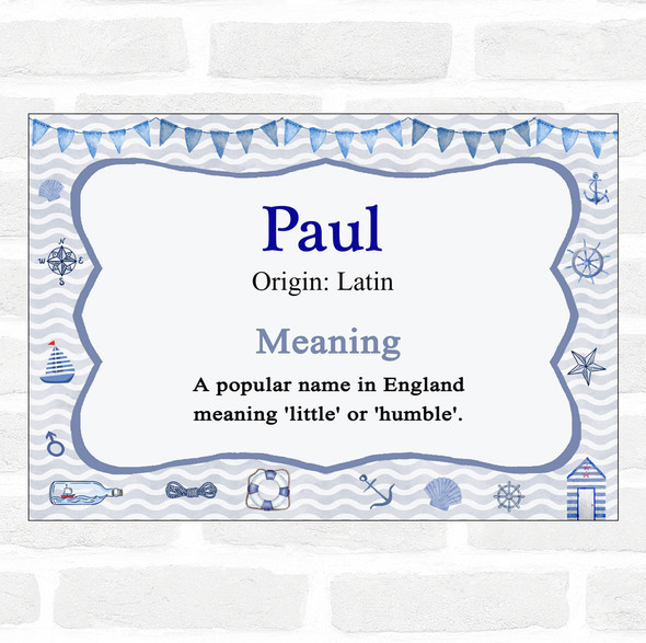 Paul Name Meaning Nautical Certificate