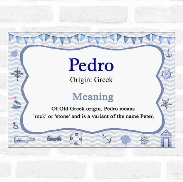 Pedro Name Meaning Nautical Certificate