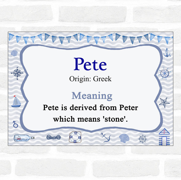 Pete Name Meaning Nautical Certificate