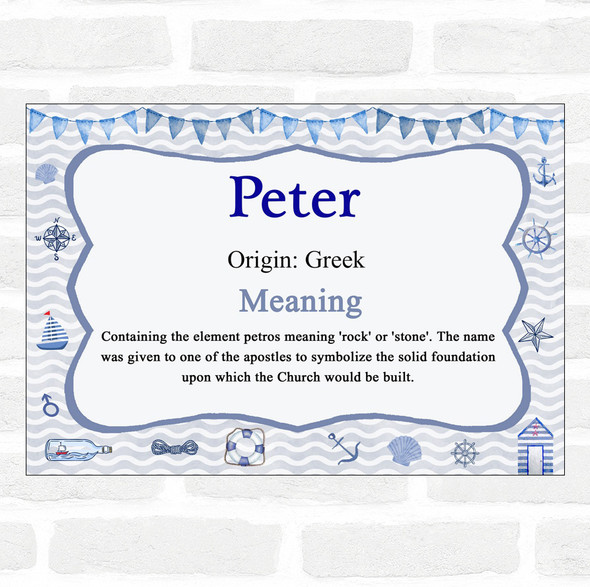 Peter Name Meaning Nautical Certificate