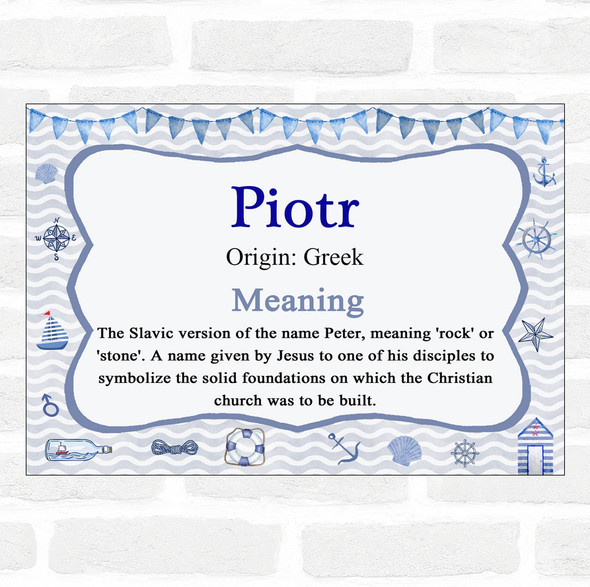 Piotr Name Meaning Nautical Certificate