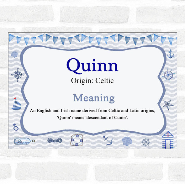 Quinn Name Meaning Nautical Certificate