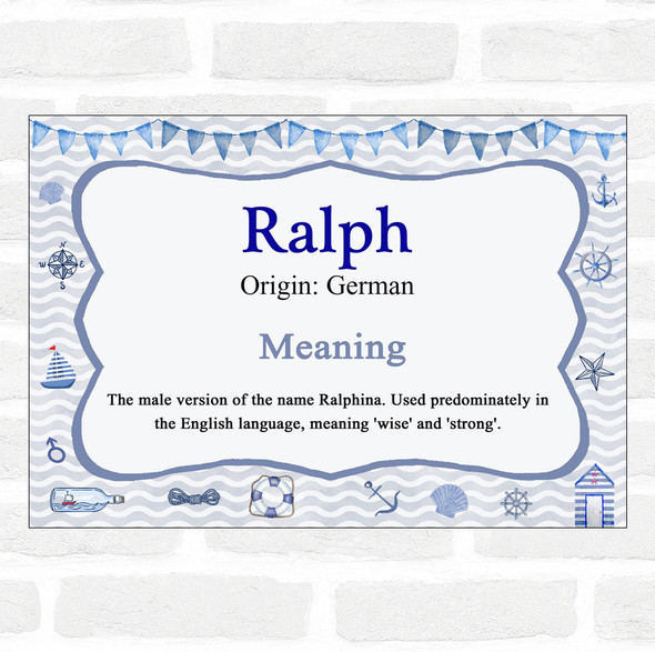 Ralph Name Meaning Nautical Certificate