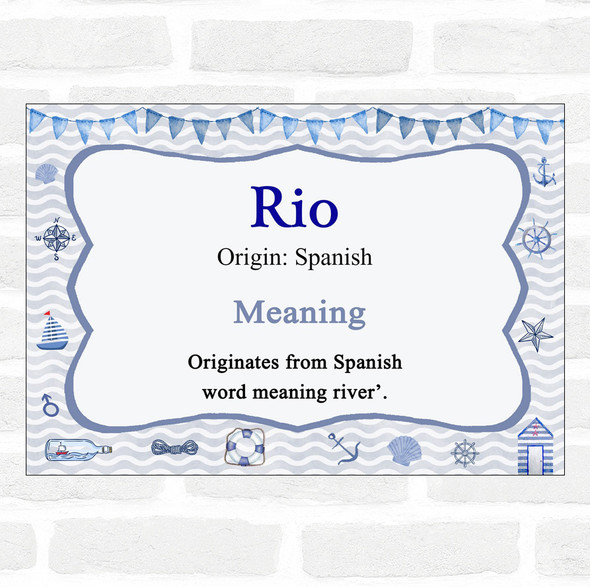 Rio Name Meaning Nautical Certificate