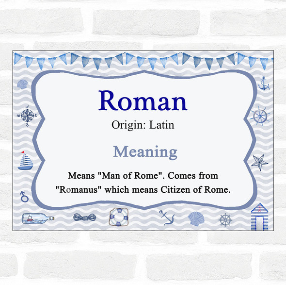Roman Name Meaning Nautical Certificate