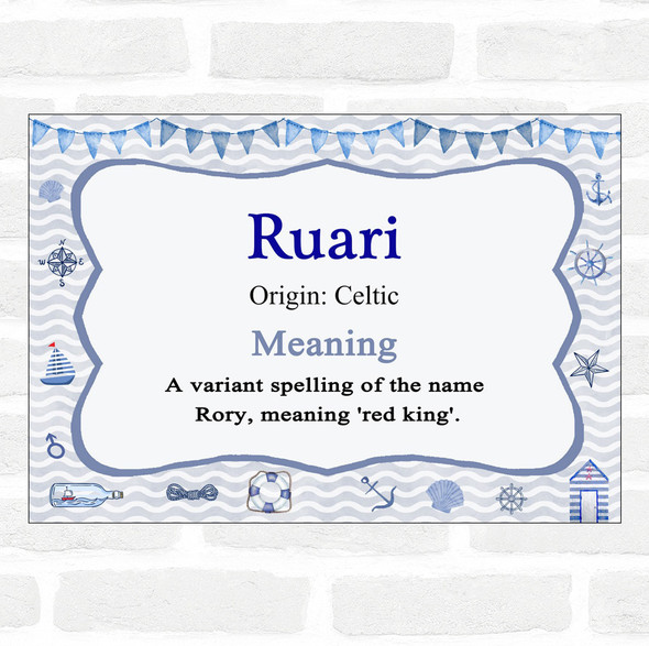 Ruari Name Meaning Nautical Certificate