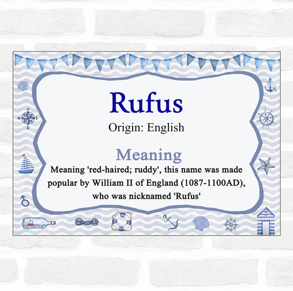 Rufus Name Meaning Nautical Certificate