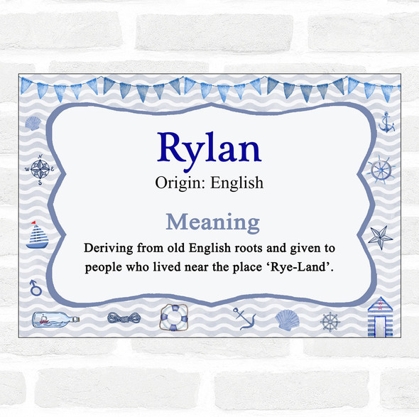 Rylan Name Meaning Nautical Certificate