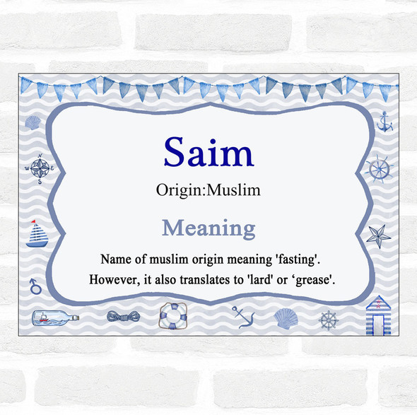 Saim Name Meaning Nautical Certificate