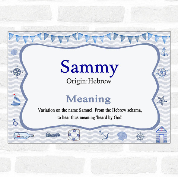 Sammy Name Meaning Nautical Certificate