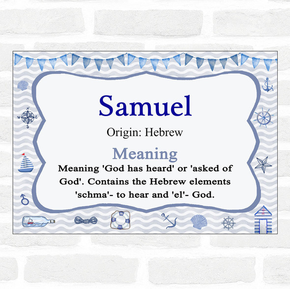 Samuel Name Meaning Nautical Certificate