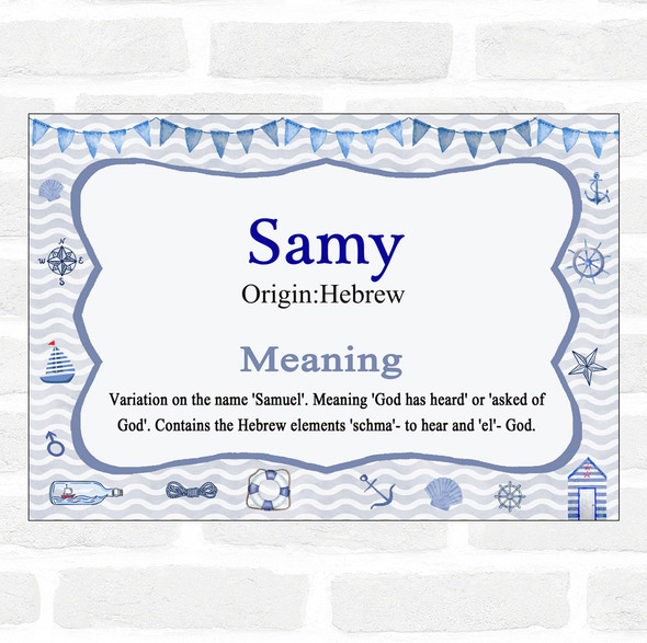 Samy Name Meaning Nautical Certificate