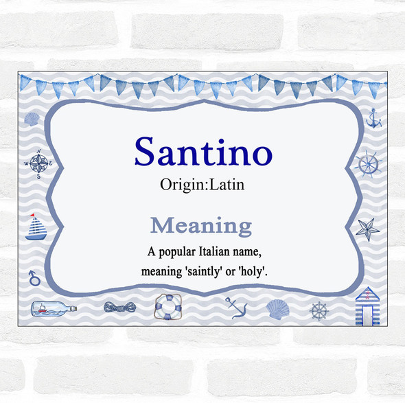 Santino Name Meaning Nautical Certificate