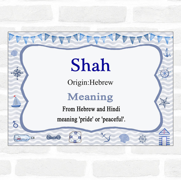 Shah Name Meaning Nautical Certificate