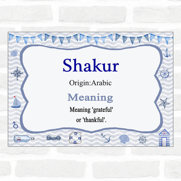 Shakur Name Meaning Nautical Certificate