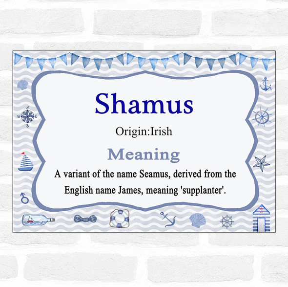 Shamus Name Meaning Nautical Certificate