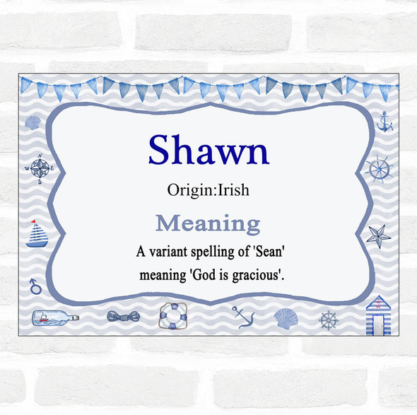 Shawn Name Meaning Nautical Certificate