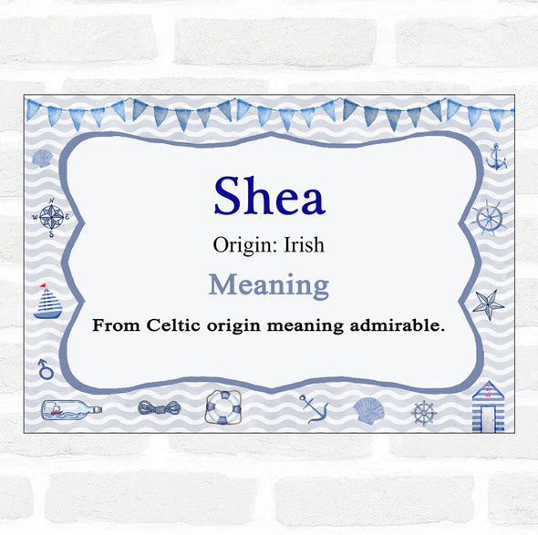 Shea Name Meaning Nautical Certificate