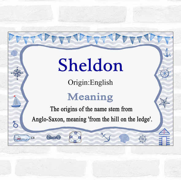 Sheldon Name Meaning Nautical Certificate