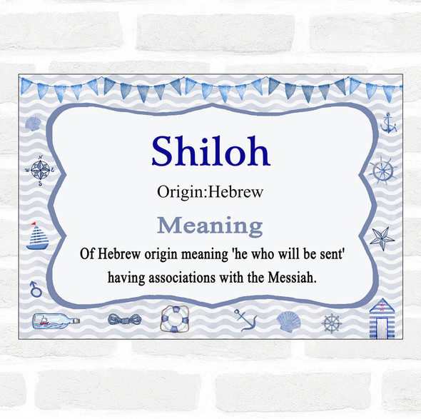 Shiloh Name Meaning Nautical Certificate