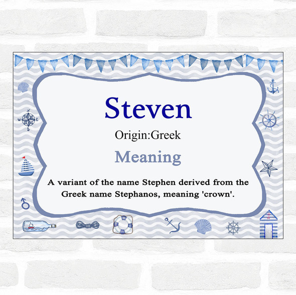 Steven Name Meaning Nautical Certificate