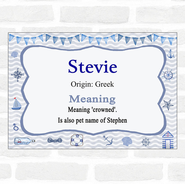 Stevie Name Meaning Nautical Certificate