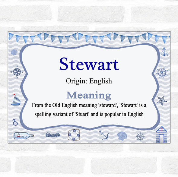 Stewart Name Meaning Nautical Certificate