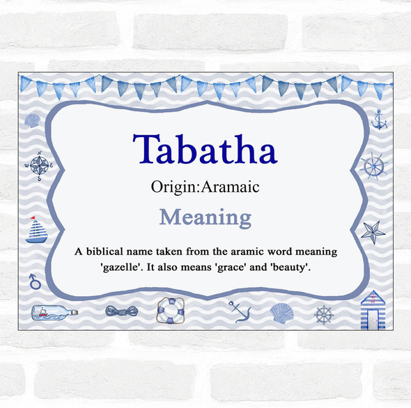 Tabatha Name Meaning Nautical Certificate