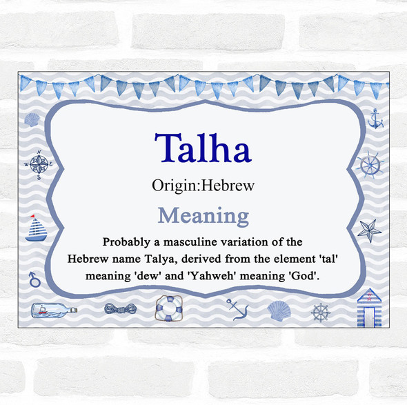 Talha Name Meaning Nautical Certificate