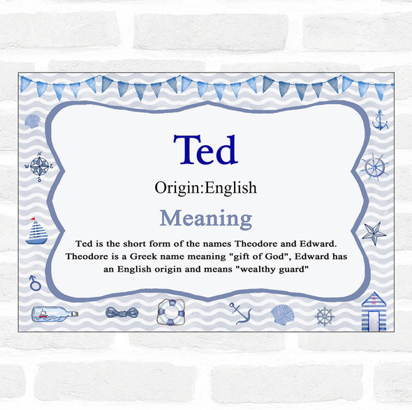 Ted Name Meaning Nautical Certificate