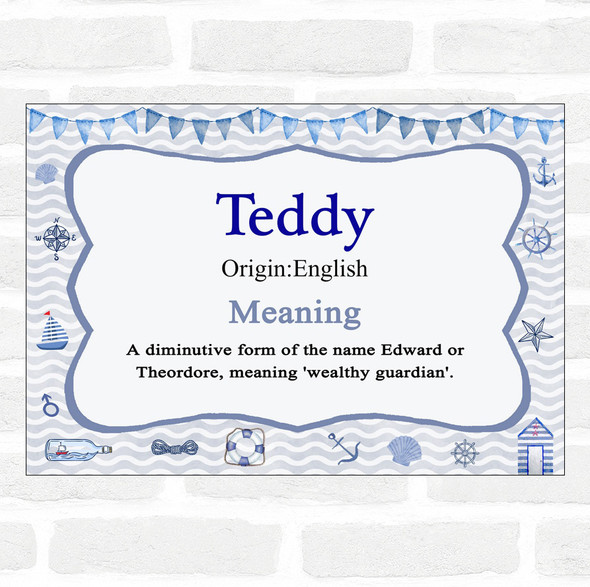 Teddy Name Meaning Nautical Certificate