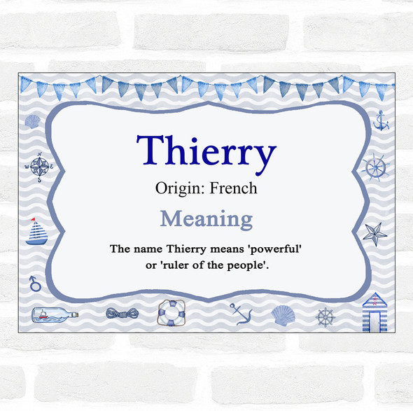 Thierry Name Meaning Nautical Certificate