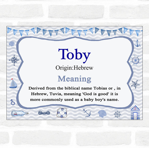 Toby Name Meaning Nautical Certificate