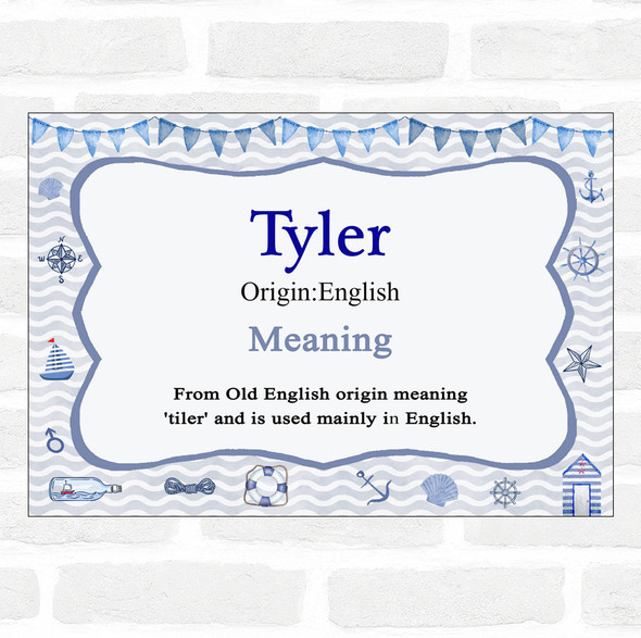 Tyler Name Meaning Nautical Certificate