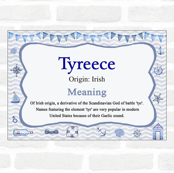 Tyreece Name Meaning Nautical Certificate