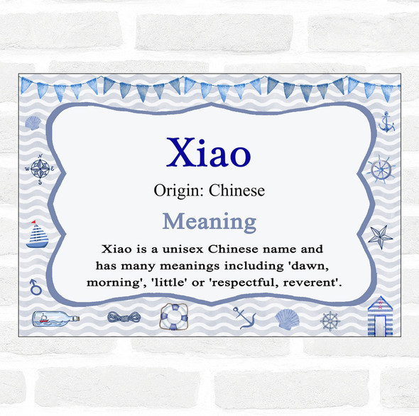 Xiao Name Meaning Nautical Certificate