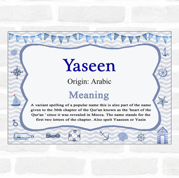 Yaseen Name Meaning Nautical Certificate