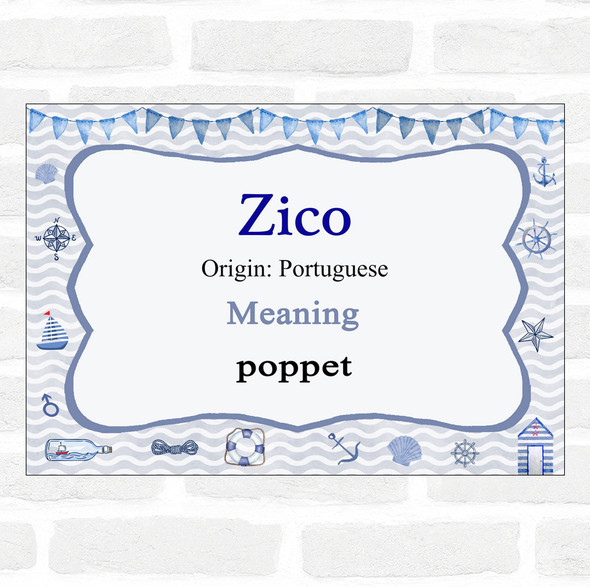 Zico Name Meaning Nautical Certificate