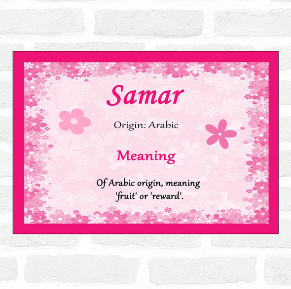 Samar Name Meaning Pink Certificate