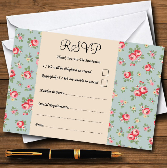 Floral Kidston Inspired Vintage RSVP Cards