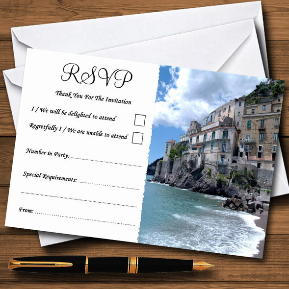 Italy Amalfi Coast RSVP Cards