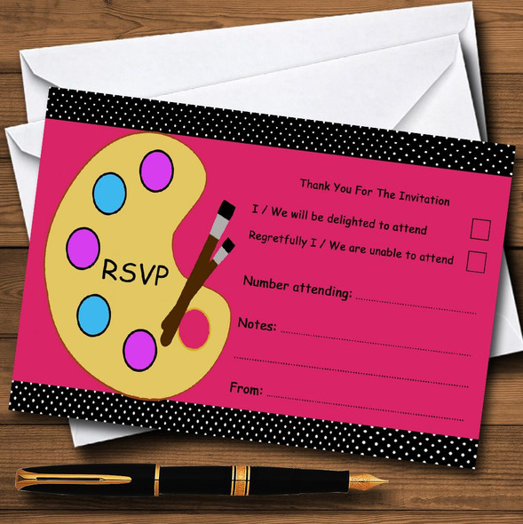 Arts And Crafts Painting RSVP Cards