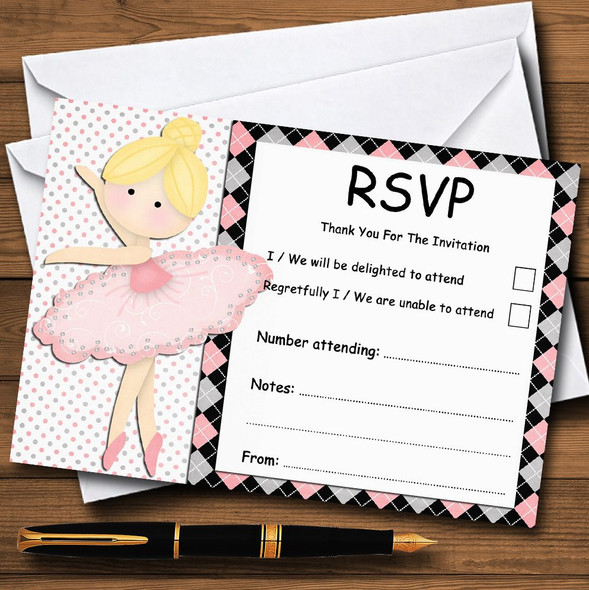 Beautiful Ballet Dancer RSVP Cards