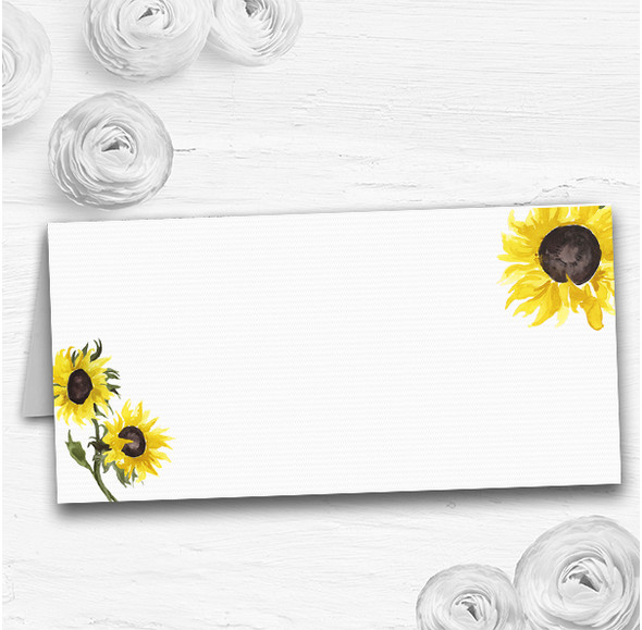 Stunning Watercolour Sunflower Wedding Table Seating Name Place Cards