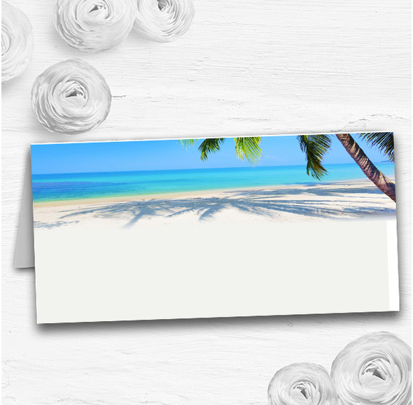 Tropical Beach Palm Tree Wedding Table Seating Name Place Cards