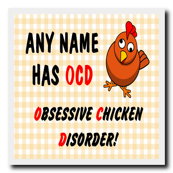 Funny Ocd Chicken Cream Coaster