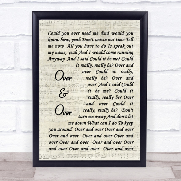 Fleetwood Mac Over & Over Quote Song Lyric Print
