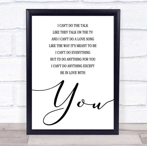 Dire Straits Romeo & Juliet Song Lyric Quote Print