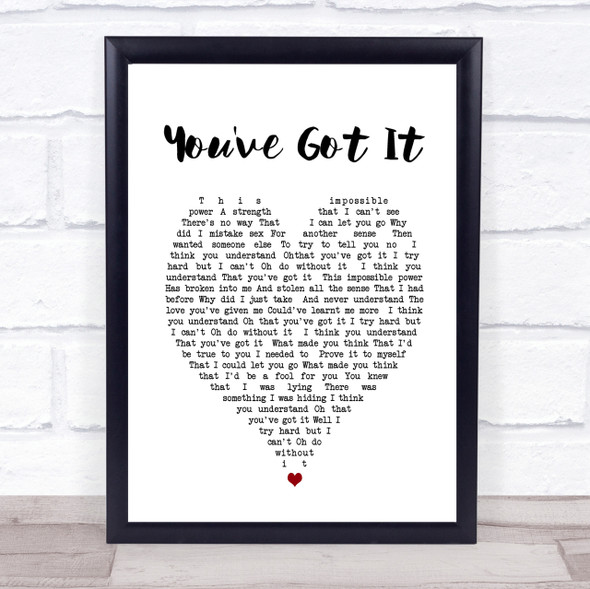 Simply Red You've Got It Heart Song Lyric Quote Print